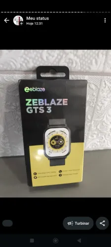Smartwatch zeblade GTS 3 novo lacrado