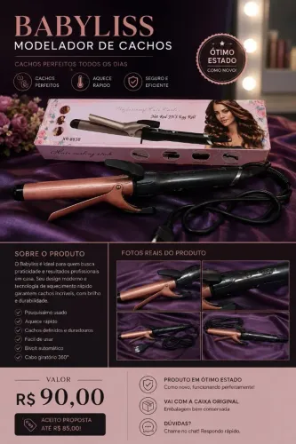 Babyliss Profissional Novo Nunca Usado