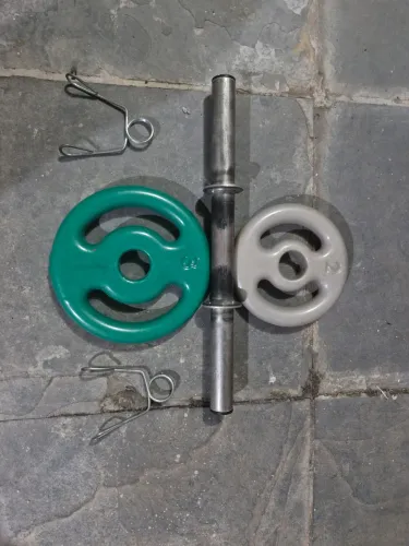 Anilhas EMBORRACHADAS para musculação completas é o par total 10 kg