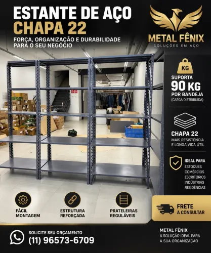 Prateleiras de Aço nova reforçada
