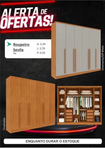 Guarda Roupa Casal 6 porta 8 gavetas