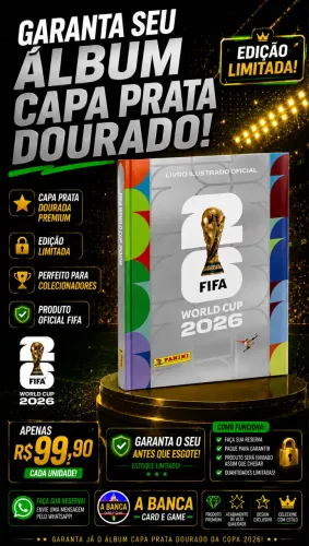 Álbum capa dura prata copa 2026