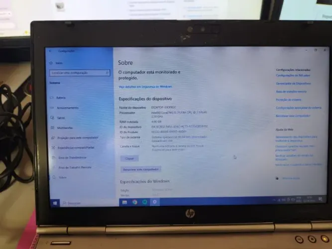Notebook Hp Elitebook 2560p Core I5 4gb SSD 120gb
