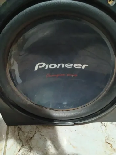 Alto falante Pioneer cara preta 12" 400 RMS e corneta Selenium d250x