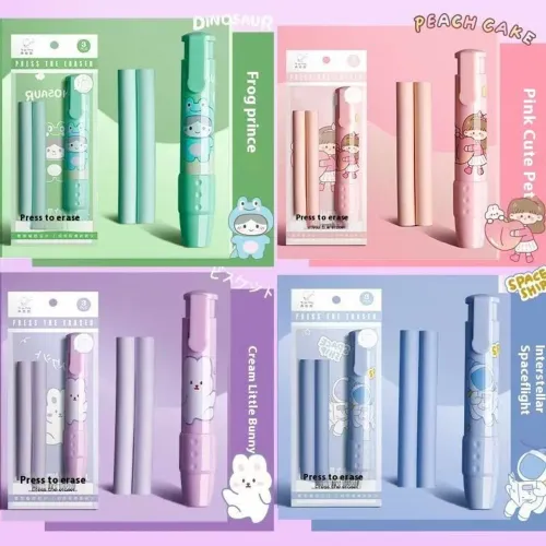 Borracha Infantil Ursinho Com Refil Diversas Cores