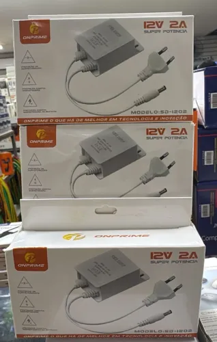 Fonte de Alimentação 12V 2A para Câmeras Cftv