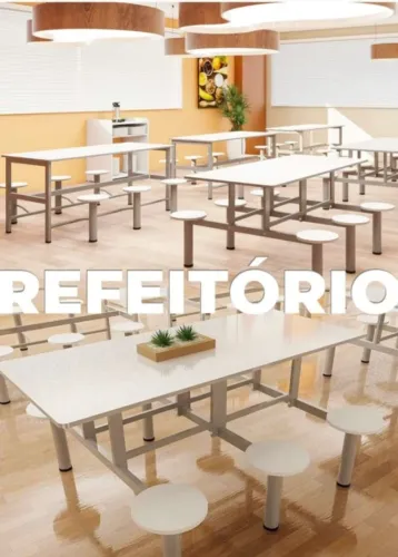 Mesa Refeitório Industrial Nova | Alta Resistência | Euromob