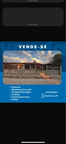 Vende-se casa em Pau D?arco