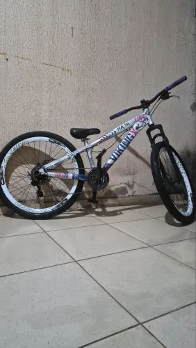 VikingX Cinza e Azul - Rodas VMaxx Brancas + Pneus Kenda (Aceito Propostas)