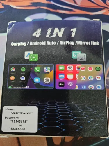 Adaptador CarPlay Sem Fio 4 Em 1 Para Apple Android Auto Mirror link