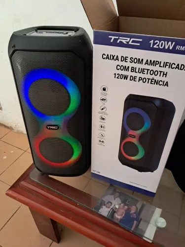 CAIXA DE SOM AMPLIFICADA COM BLUETOOTH 120W DE POTÊNCIA