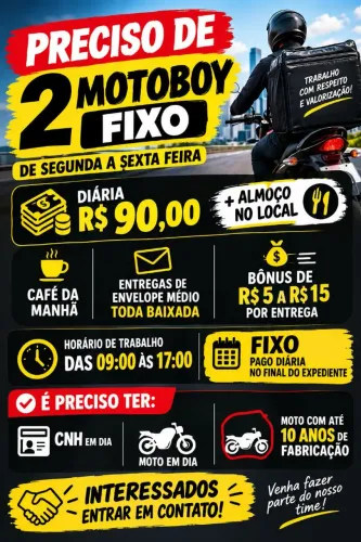 Preciso de motoboy