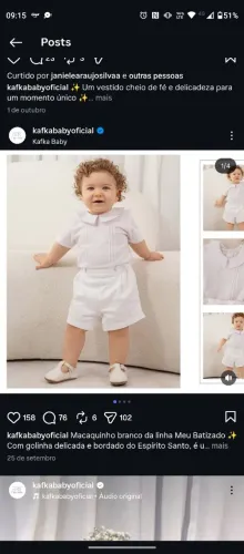 Roupa de batizado infantil