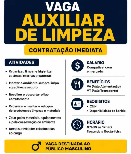 Auxiliar de serviços gerais
