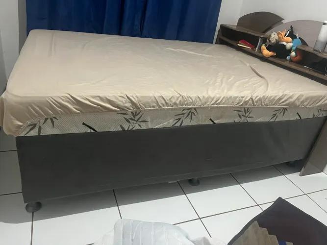 Cama box casal conjugada