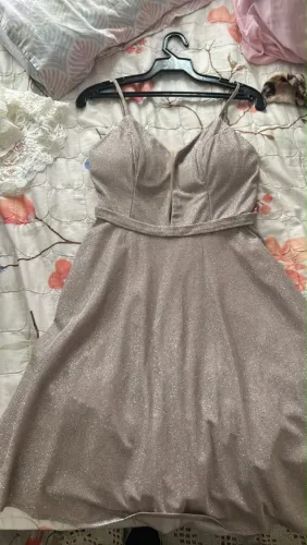 Vestido de brilho cinza novo