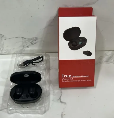 Fone de Ouvido Bluetooth sem Fio com Case de Carregamento e Led