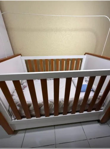 Berço 3 em 1e colchão 