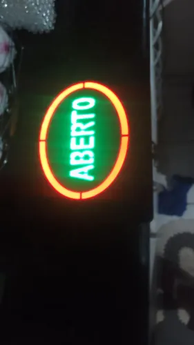 Placa led escrito aberto com fonte 12v 