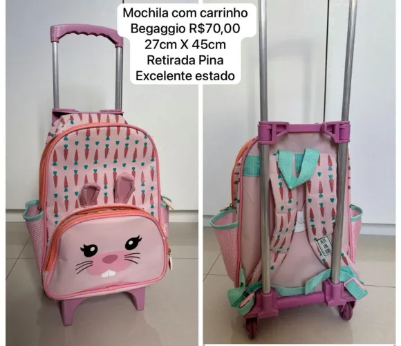 Mochila infantil com rodinhas
