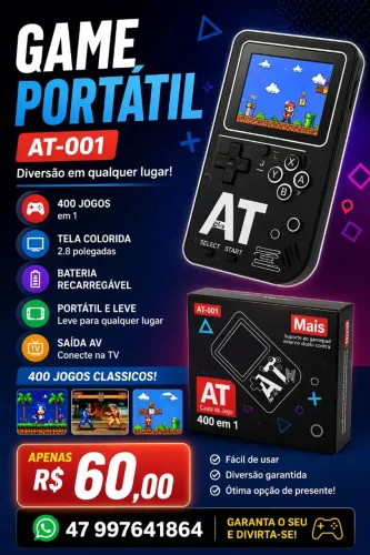 Game portátil 400 jogos