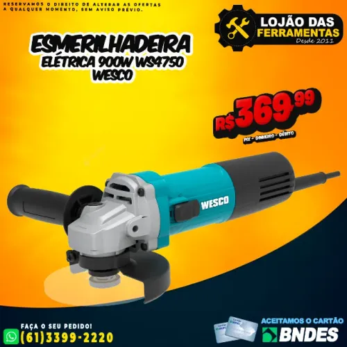 Esmerilhadeira Ângular 900w Ws4750 Wesco