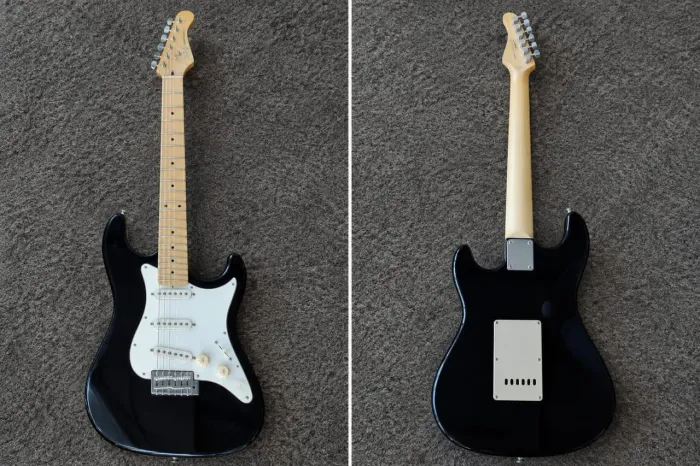 Guitarra elétrica preta - À venda