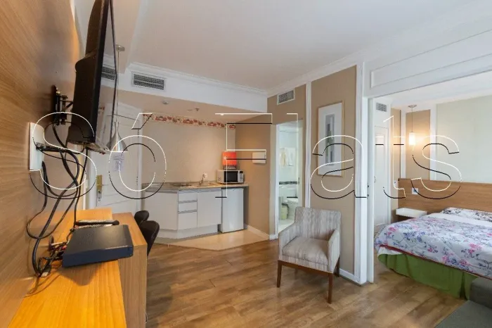 Flat para locação no The Universe contendo 33m², 1 dormitório e 1 vaga de garagem. Ao lado