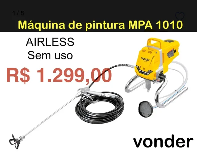 Máquina de pintura AIRLESS 1,3hp MPA 1010