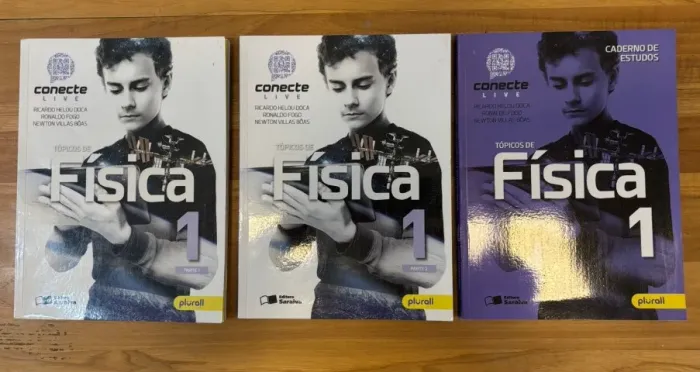 Livro Conecte Live Tópicos de Física 1 plurall 1 ano Box 3 livros parte 1 2 cad exercicios