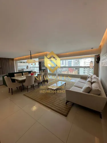 Apartamento- 3 suítes, 168m², 3 vagas, armários, mobiliado- Setor Oeste