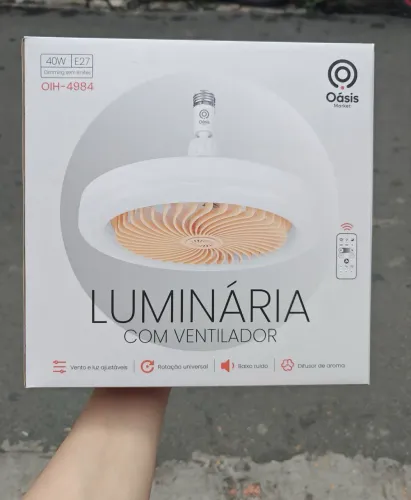 Ventilador de teto com luminária- ENTREGA A DOMICÍLIO