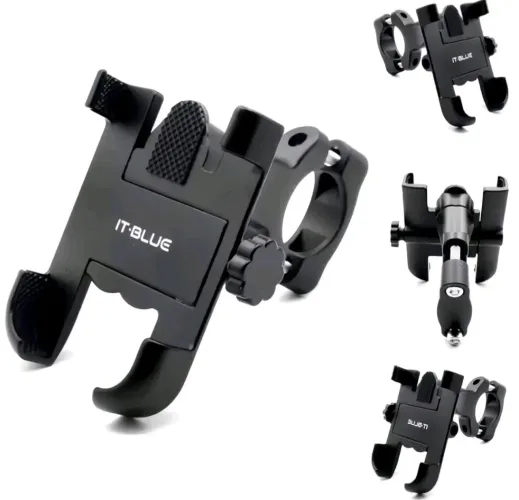 Suporte pra celular pra moto completo com carregador universal de ferro giratório