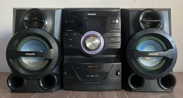 Mini System Philips Fwm210 1200Watts Usb Leia descrição