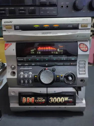Micro System Sony Grx-9000 Funcionando os 2 Canais e Radio Rj Entrego