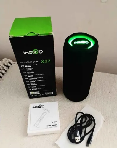 Caixa de som Imenso Bluetooth USB Leds 20w perfeito estado sem uso 