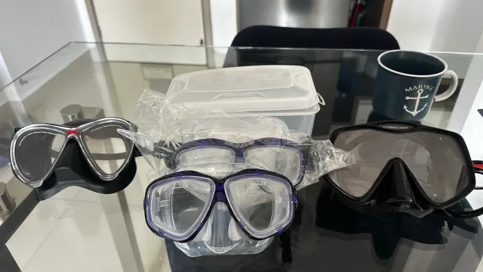 4 Máscaras Mergulho Premium - Atomic, Hollis E Seasub Novas