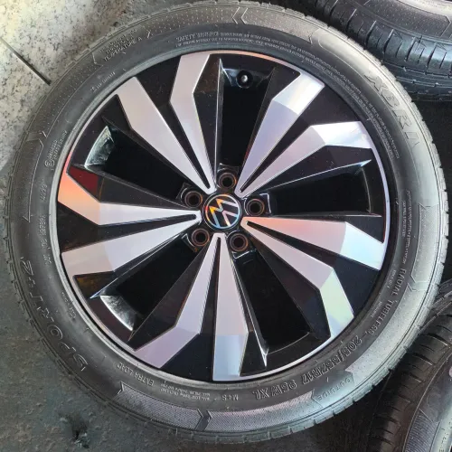 RODAS VW T-CROSS ARO 17 5X100 ORIGINAIS E PNEUS 205/55