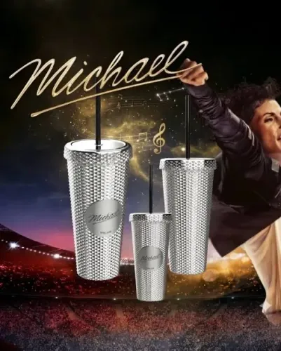 Copo Michael Jackson c/ canudo