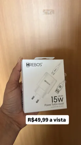 CARREGADOR HREBOS 15W POWER TUBO TIPO C CRG-151C