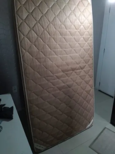 Colchão solteiro já com Baú e Cabeceira