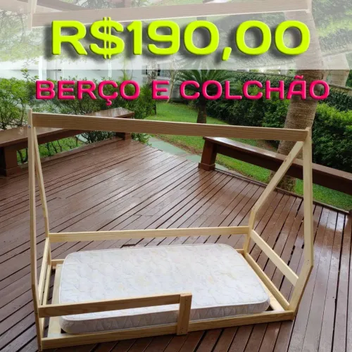 BERÇO E COLCHAO SEM DETALHES 