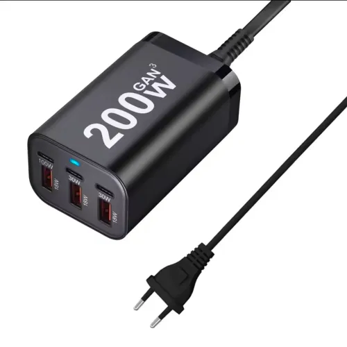 Carregador turbo de mesa 200w USB-C / USB-A