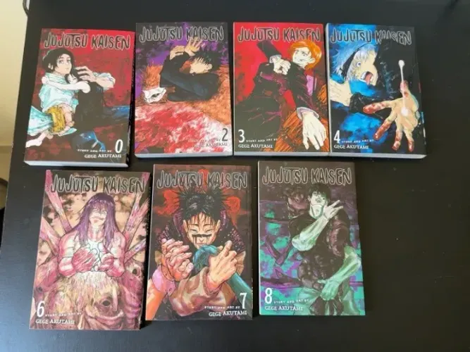Jujutsu Kaisen em Inglês VIZ Media - 7 Mangás Vol. 0, 2, 3, 4, 6, 7 e 8