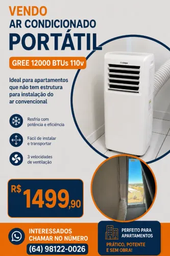 Ar Condicionado Portátil Gree 12000 BTUs 110v