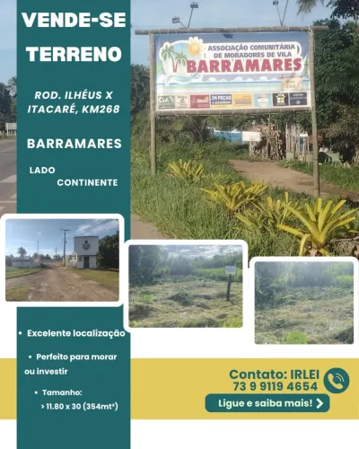 Terreno condomínio Barramares