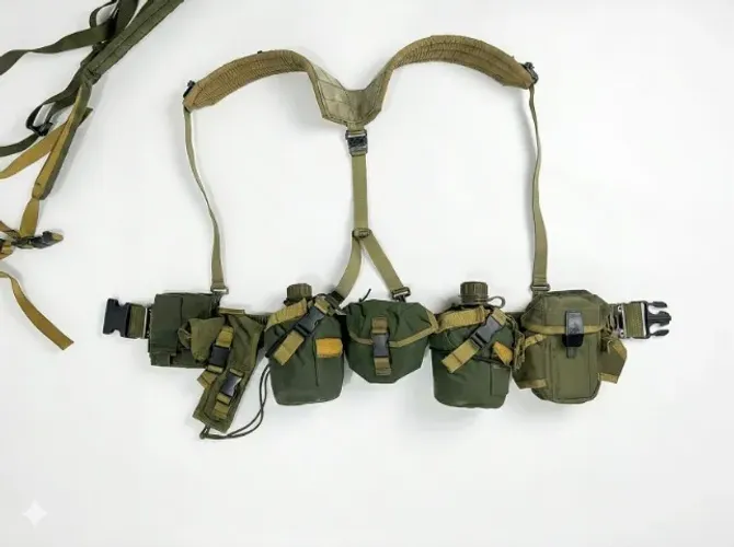 Cinto tátito NA + suspensório em Y e acessórios Bda Pqdt