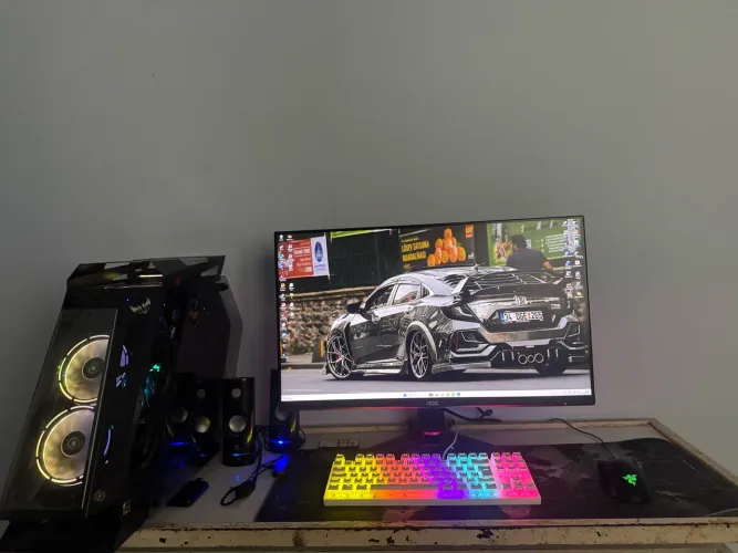 Pc gamer completo, monitor, teclado e mouse