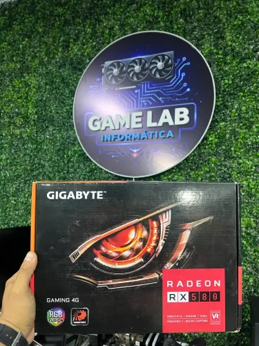 RX 580 4GB GIGABYTE GAMING OC + CAIXA!