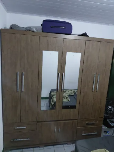 guarda-roupas casal 6 portas com espelho
